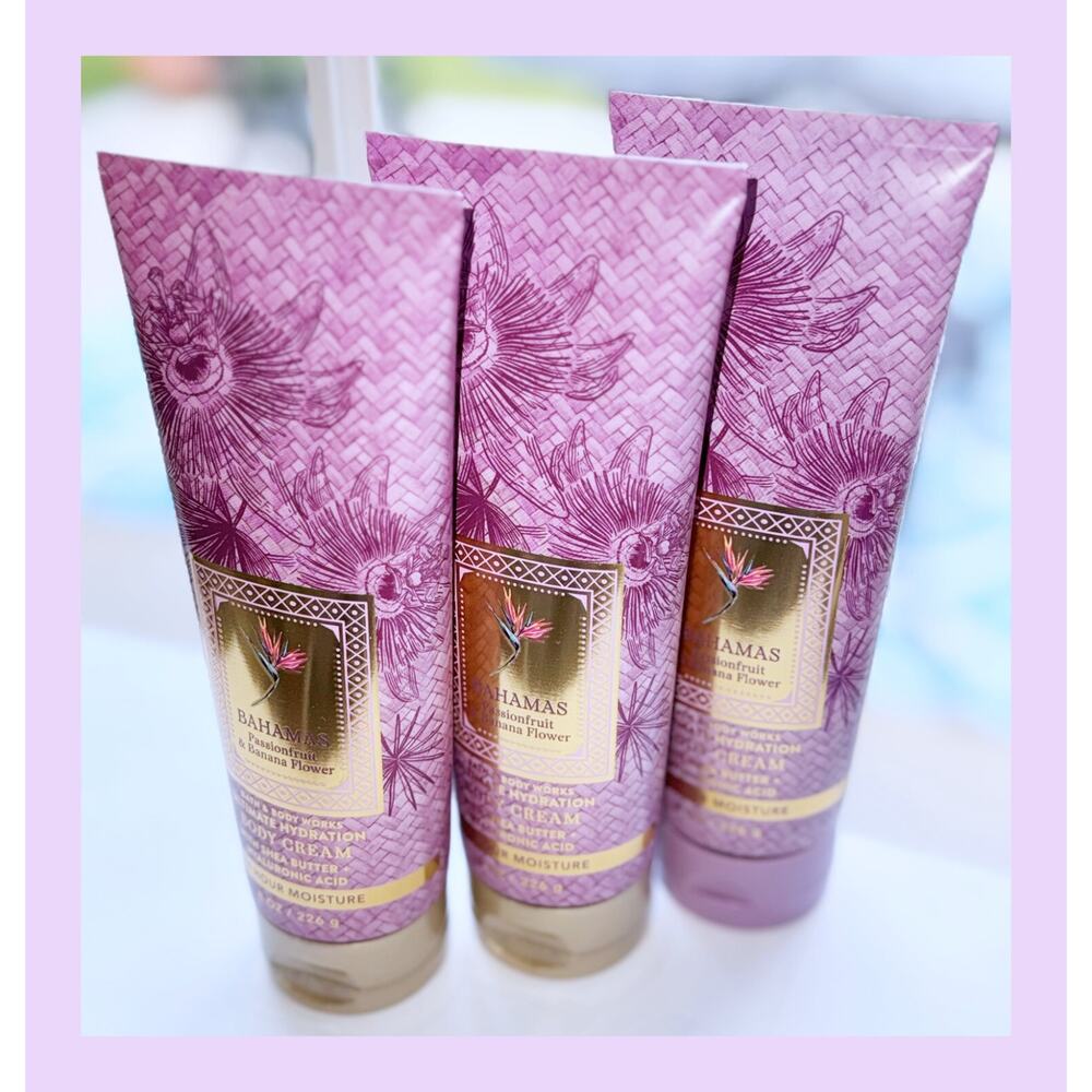 Bath & Body Works Bahamas Passionfruit Banana Ultimate Hydration Body Cream x3 - Picture 2 of 5